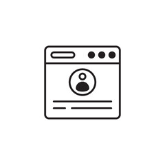 Online Resume icon design with white background stock illustration