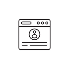 Online Resume icon design with white background stock illustration
