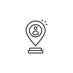 Location icon design with white background stock illustration