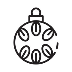 Ball Lamp Christmas Line Icon
