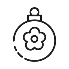 Ball Lamp Christmas Line Icon