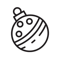 Bauble Christmas Xmas Line Icon