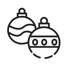 Balls Holiday Christmas Line Icon