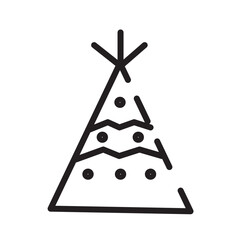 Birthday Celebration Christmas Line Icon