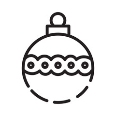 Bulb Christmas Decoration Line Icon