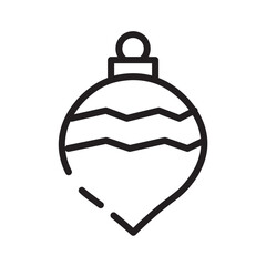 Bulb Christmas Ornament Line Icon