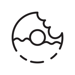 Cake Christmas Cookie Line Icon