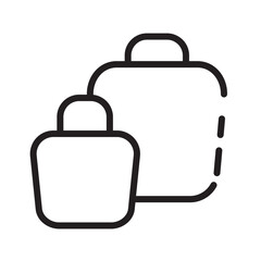 Gift Bag Shopping Line Icon