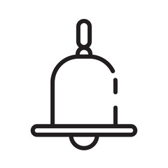 Alarm Bell Christmas Line Icon