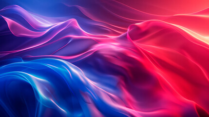Obraz premium Abstract Blue Red wave flowing modern background.