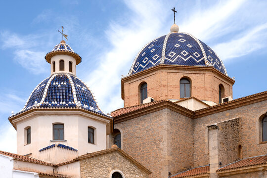 Altea, Costa Blanca, Altstadt und Kirche Nuestra Senora del Consuelo
