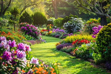 Flourishing Spring Garden Showcasing Growth and Natural Beauty  