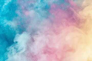 Fototapeta premium Colorful Nebula Cloud With Shimmering Stars in Deep Space at Night