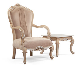 Classic armchair isolated on white background