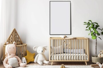 Serene Nursery Room with Crib and Chair in Natural Light