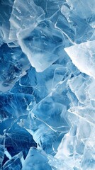 Fototapeta premium A blue and white image of ice with a blue background