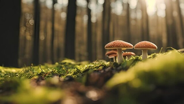 red mushroom in the forest