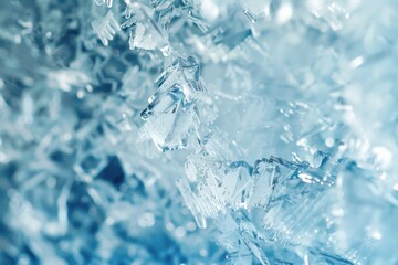 Fototapeta premium A blue background with ice crystals on it
