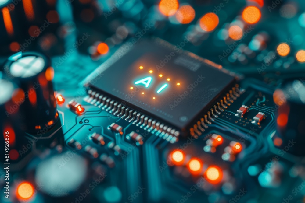 Poster chip, there is a hologram consisting of two letters 