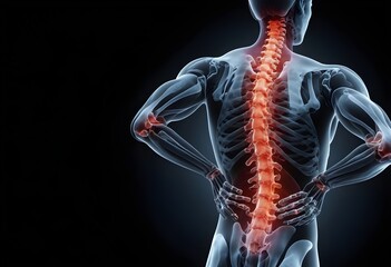 3d rendered illustration of a back