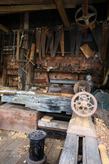 Old carpentry workshop in the dockyard in Bristol city