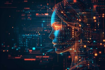 AI Analytics robot background