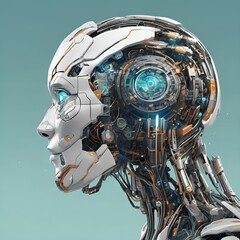 Fototapeta premium cyborg ai robot 