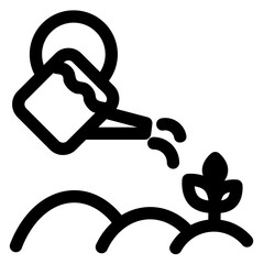 watering line icon isolated on white background