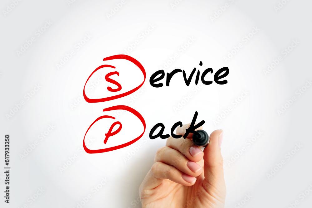 Poster sp - service pack a collection of updates, fixes, or enhancements to a software program delivered in