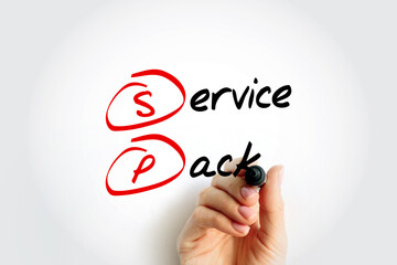 SP - Service Pack a collection of updates, fixes, or enhancements to a software program delivered...