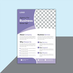 Leaflet presentation Minimal and Modern Portfolio Style flyer design. clean vector illustration.