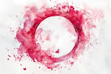 A splash of red paint on a white background