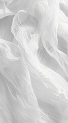 Obraz premium White fabric adorned with pattern of lines and dots. Textile design concept