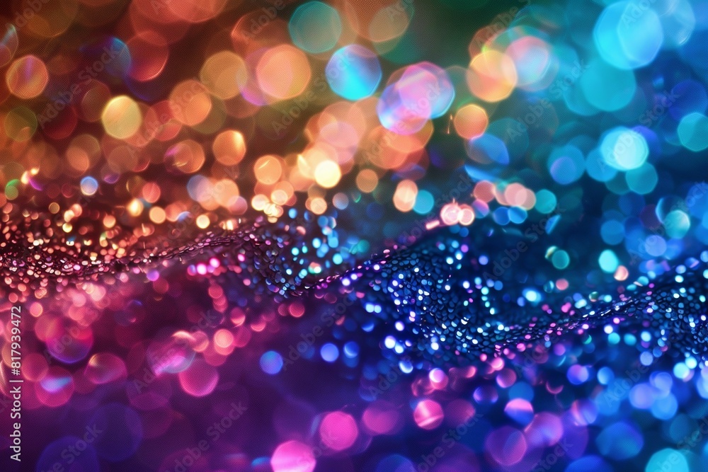 Poster the image is a colorful and vibrant display of glittering lights