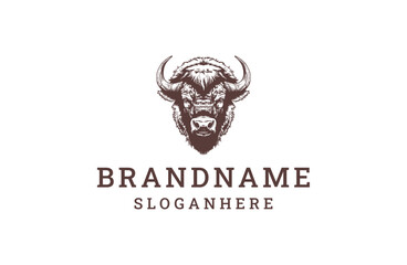 Obraz premium Head bull logo style icon design template flat vector