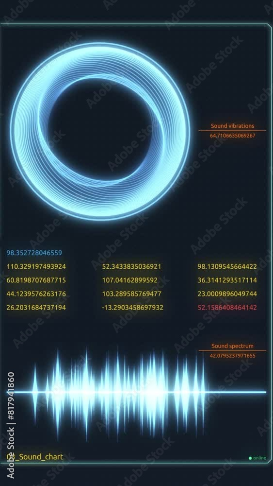 Aufkleber futuristic interface. digital screen. ultra detailed abstract digital background. blinking and switc