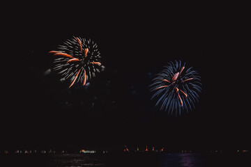 Firework display and tourism in Pattaya. 
Pattaya International Fireworks Show.