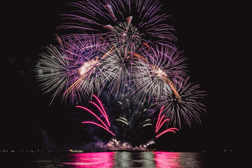 Firework display and tourism in Pattaya. 
Pattaya International Fireworks Show.