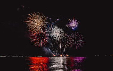 Firework display and tourism in Pattaya. 
Pattaya International Fireworks Show.
