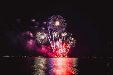 Firework display and tourism in Pattaya. 
Pattaya International Fireworks Show.