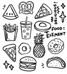 food element outline design for templates.