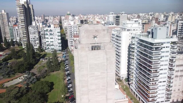 Monumento a la Bandera Argentina - rosario - dron - 9:16 - 4k - historia - reel - vertical - dia de la bandera - 20 de junio