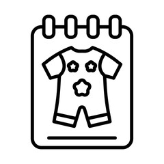 ClothSketch line icon