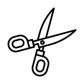 recommend clip art: Scissors line icon