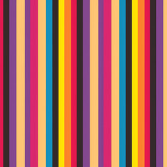 Obraz premium Tileable seamless, bold, multi-colored stripes pattern