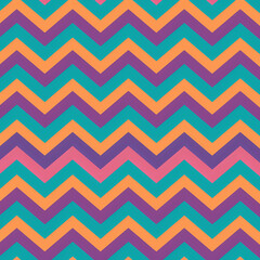 Chevron, Zig-Zag Tileable seamless pattern with bright colors