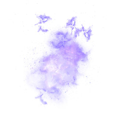 PNG blue watercolor galaxy with stary splash transparent background clipart