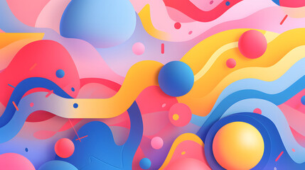 retro style 90's colorful geometric design vector pattern design poster background