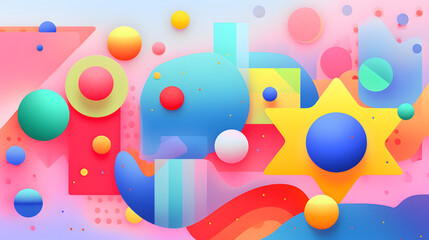 retro style 90's colorful geometric design vector pattern design poster background