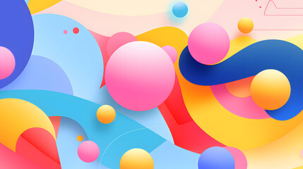 retro style 90's colorful geometric design vector pattern design poster background